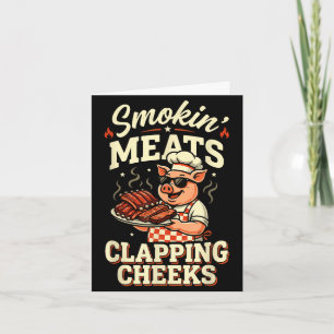 Carte Viandes fumées au barbecue et joues qui claquent,