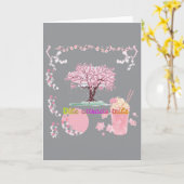 Carte Vibe Attracts Tribe gris (Fleur jaune)