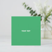 Carte Vibe moderne monochrome vert pur Code QR (Debout devant)