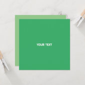 Carte Vibe moderne monochrome vert pur Code QR (Devant/Arrière en situation)