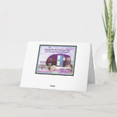 Carte Vibe Vintage violet Camper Trailer Joyeux annivers (Dos)