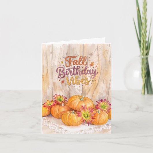 Carte Vibes d'anniversaire d'automne (Devant)