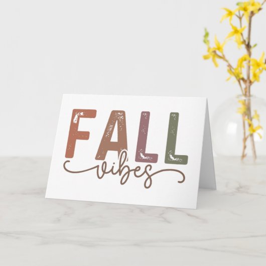 Carte Vibes d'automne arc-en-ciel (Fleur jaune)