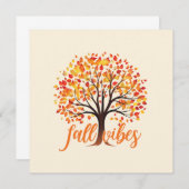 Carte Vibes d'automne - Cosy Fall Tree (Devant / Derrière)