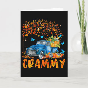 Carte Vibes d'automne de Grammy de camion de pumpkin Jnq