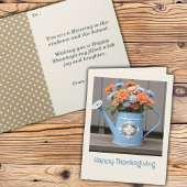 Carte Vibes d'automne Floral Thanksgiving Salutation ens