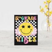 Carte Vibes De 5e Année Vibes Sourire Visage Retour À L' (Fleur jaune)