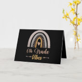 Carte Vibes de 6e année Arc en ciel Sixième année Retour (Fleur jaune)