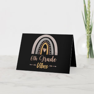 Carte Vibes de 6e année Arc en ciel Sixième année Retour