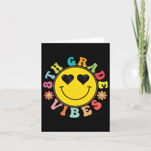 Carte Vibes De 8e Année Joyeux Cadeau Visage Sourire Ret