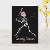 Carte Vibes de déguisement d'Halloween de squelettes Sof (Fleur jaune)