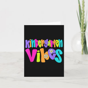 Carte Vibes De Jardin D'Enfants Enseignant Étudiant Drôl