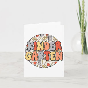Carte Vibes de jardin d'enfants super Enseignants rétro