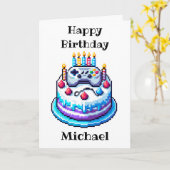 Carte Vibes de jeu Personnalisé Anniversaire (Fleur jaune)