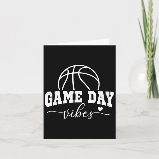 Carte Vibes de jour de match de Basket-ball Vie de maman (Devant)