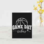 Carte Vibes de jour de match de Basket-ball Vie de maman (Fleur jaune)