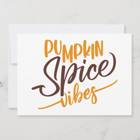 Carte Vibes de la citrouille épicée (Devant)