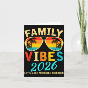 Carte Vibes de la famille 2026 Réunion de famille Vacanc