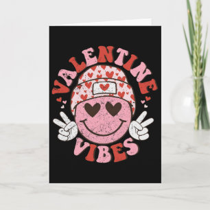 Carte Vibes de la Saint-Valentin Sourire Rétro Visage Jo