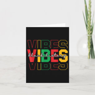 Carte Vibes de l'histoire noire Colorée Afro-Américaine