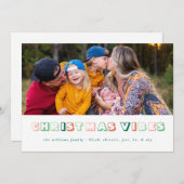 Carte Vibes de Noël blanc (Devant / Derrière)