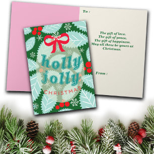 Carte Vibes de Noël Holly Jolly Mistletos