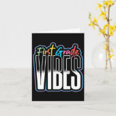 Carte Vibes de première année Enseignant Élève Dos de 1r (Fleur jaune)