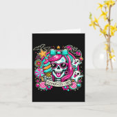 Carte Vibes de Summerween squelette vacances effrayantes (Fleur jaune)