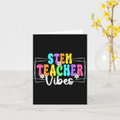 Carte Vibes des profs de STEM Retour à l'école Enseignan (Fleur jaune)