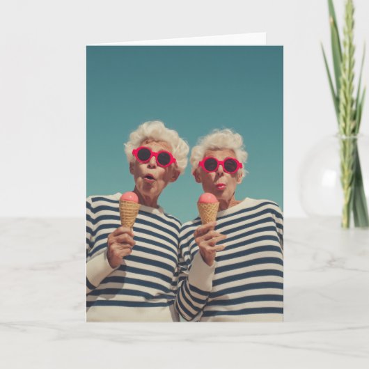 Carte Vibes d'été enjouées pour seniors (Devant)