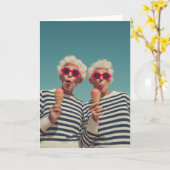 Carte Vibes d'été enjouées pour seniors (Fleur jaune)