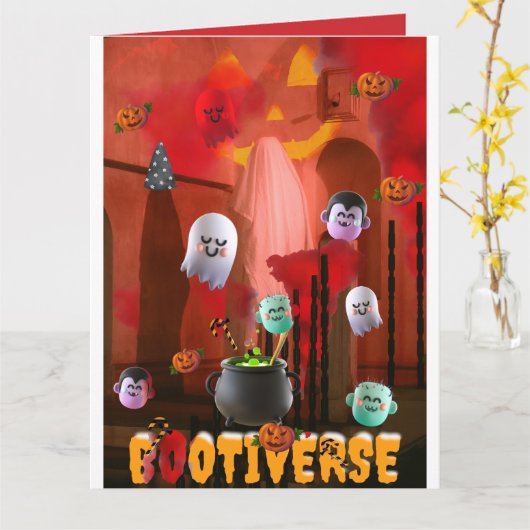 Carte Vibes éffrayantes Mikitiez halloween 3D multivers (Fleur jaune)
