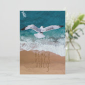 Carte Vibes Plage 5x7 uniquement Seagull Seashore Beach  (Debout devant)