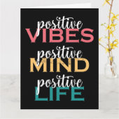 Carte Vibes positives Esprit positif Vie positive (Fleur jaune)