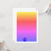 Carte Vibes Positives Palmier Tropical Lune Minimalisme (Devant/Arrière en situation)