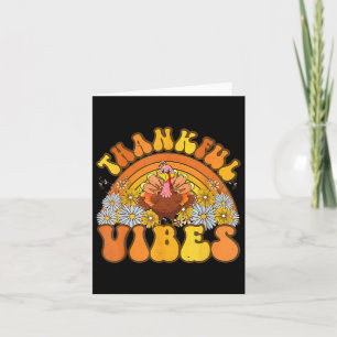 Carte Vibes Super Rétro Thankant Turquie Automne Them