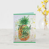 Carte Vibes tropicales Merci de fruits d'ananas (Fleur jaune)