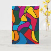 Carte Vibrant Abstrait (Fleur jaune)