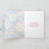 Carte Vibrant Boho Floral Bohemian Flower Joyeux Anniver (Intérieur)