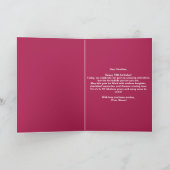 Carte Vibrant chic élégant Neon rose 40e anniversaire (Intérieur)