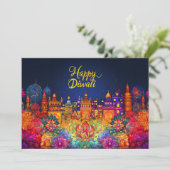 Carte Vibrant Happy Diwali (Debout devant)