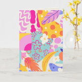 Carte Vibrant Maxi Patchwork (Fleur jaune)