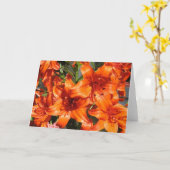 Carte Vibrant Orange Tiger Lilies (Fleur jaune)