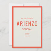 Carte Vibrant Retro Orange Social Media Note Card (Devant)