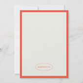 Carte Vibrant Retro Orange Social Media Note Card (Dos)