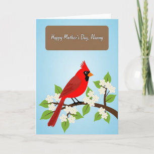 Carte vibrante de fête des mères pour oiseaux