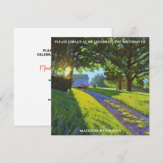 Carte vibrante multicolore de célébration d'annive (Devant / Derrière)