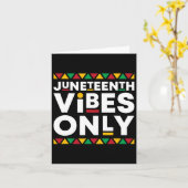 Carte Vibrations de Juneteenth uniquement Histoire afro- (Fleur jaune)