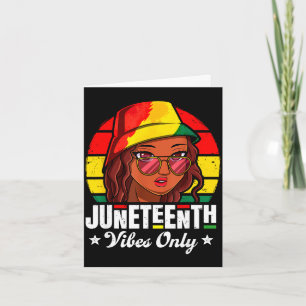 Carte Vibrations de Juneteenth uniquement pour les femme