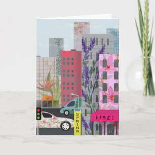 Carte Vibrations de la ville printanière Art urbain fl